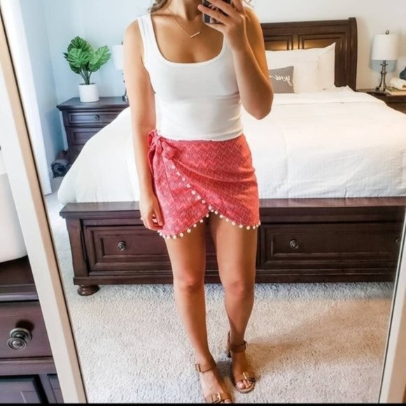 ASOS Dresses & Skirts - ASOS Pom Pom Wrap Skirt
